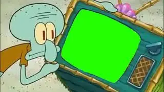 Patrick SpongeBob Watching Tv Green Screen Meme Template