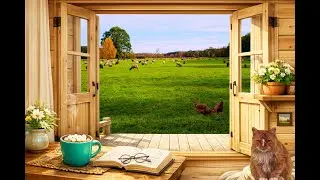 Cozy Farm Cottage ASMR 4K  🌿 |  8H Relaxing Rural Nature Sounds 🐑🐔 Summer Ambience