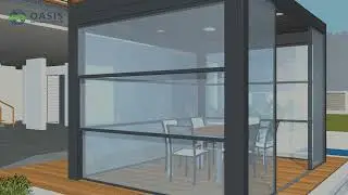 outdoor freestanding modern aluminum louvered pergola with louvered roof factory supplying