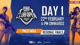[Hindi] PMCO India Regional Finals Day 1 | Spring Split | PUBG MOBILE CLUB OPEN 2020