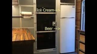 Full size DC refrigerator in an LMTV conversion