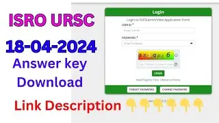 ISRO URSC Answer key Download 2024
