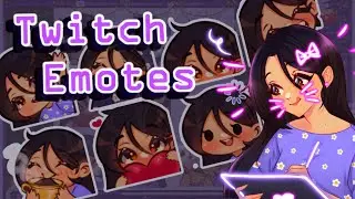 How to draw Twitch Emotes 💜 | Storytime Speedpaint | 💗