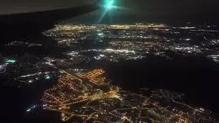 Landing Paris Orly by night, Boeing 737-800
