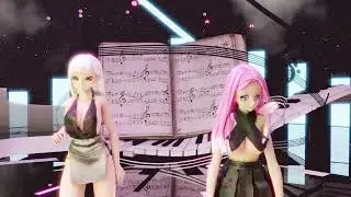 Demo: MMD shuffler dance in Blender 3.3 with some glare effects