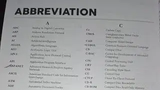 Abbreviations of computer / revise all /computer Full form for every Govt exam / RHT /LTR /JT