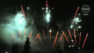 Pyromusical at Prague Handball CUP 2016 opening ceremony - MAKALU Fireworks