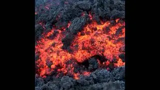 Lava Flow at Etna Volcano