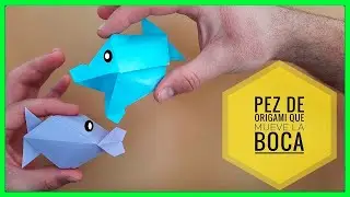 ⩥ Cómo hacer un PEZ de papel que ABRA LA BOCA 😯 | Papiroflexia PASO A PASO