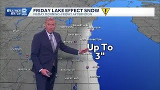 1/29 Evening forecast: Up to 3 inches of lake effect snow on Friday in SE Wisconsin