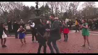 Flashmob marriage proposal Central Park - Marco e Valentina in New York