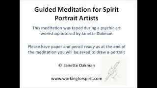 Guided Meditation For Spirit Portrait Artists