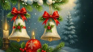 🔥Cozy Fireplace Christmas 🎄✨ Santa’s Sleigh, Bells & a Magical Holiday Night ❄️#christmas#music#snow