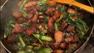 Pork curry with rayo saag😊😊 #pork