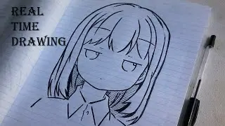 How to Draw an Easy Anime Girl (Real Time Drawing for Beginners)