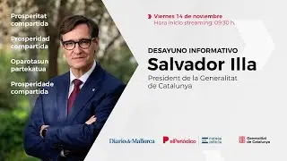 Desayuno informativo de #ElPeri&oacute;dico con Salvador Illa, president de la Generalitat de Catalunya