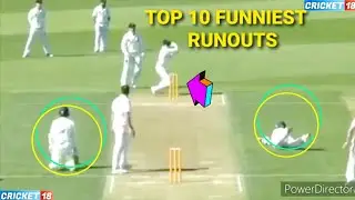 Top 10 most funniest runout in the cricket history ever//totally funny comedy runouts.