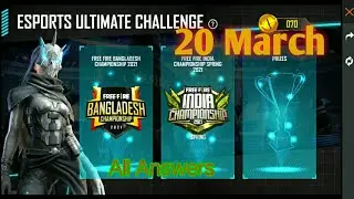20 March Esports Ultimate Challenge All Correct Answer - Garena Free Fire
