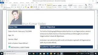 Cv formate fresher engineering, graduate or all job.