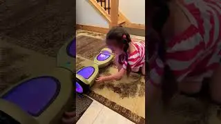 Adorable 4 Year Old Girl and Her Brand-New Jetson Hoverboard! #shorts #fun #toddler #hoverboard