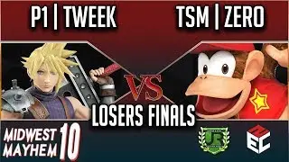 Midwest Mayhem 10 LOSERS FINALS - P1 | Tweek (Cloud) vs TSM | ZeRo (Diddy Kong)