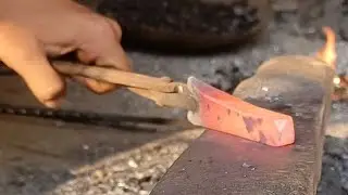 Making a chisel for making design in iron / blacksmith work