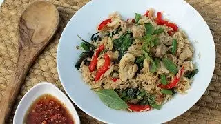 Thai Basil Chicken Fried Rice - Morgane Recipes