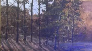 pintar al oleo sobre lienzo un paisaje con nieve❄️