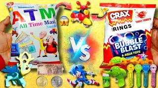 🤩🤩Crax Rings Bubble Blast VS Atm Four Packet Unboxing | Bubbles toy | कौन जीतेगा - M2L