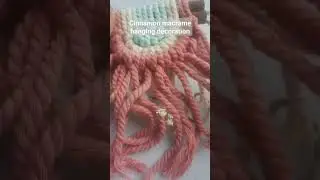 macrame cinnamon hanging decoration #macrametutorial #decorations #cinnamonrolls