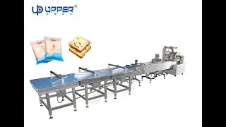 Automatic moon cake pie biscuit feeding packing machine