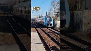 Transilien ligne H : Bonne d&eacute;c&eacute;l&eacute;ration pour une Z50000 &agrave; la m&ecirc;me couleur du ciel #train #shorts