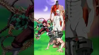 Tanjiro vs All Titans (Attack on Titan) | Ultimate Anime Battle #demonslayer #attackontitan