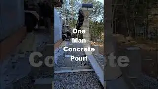 One Man Concrete Slab Pour #Shorts