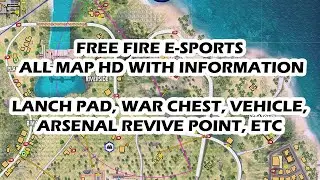Free Fire Esports HD MAPS with All Resources| FF BD COACH MINHAZ | Launch Pad, Warchest, Vehicle,etc