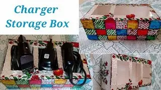 DIY charger storage box/Charger organizer/Best out of waste