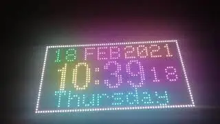 RGB p4 module clock with set button