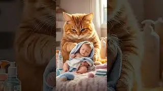 Funny Cat Takes Care of Baby | Muffin&rsquo;s Adorable Babysitting
