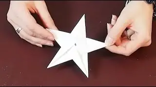 Stern aus gefaltetem Blatt A4 Papier