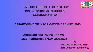 Applications of MARS | ARVR |SNS Institutions