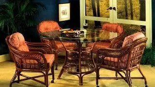 Rattan Dinette Sets with Caster Chairs
