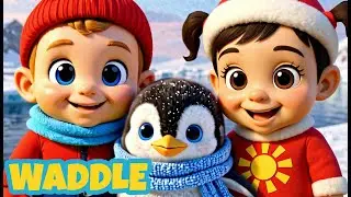 Milla, Erik & Zuri: Pippa the Penguin 🐧 Waddle Waddle Song! (Kids Music & Polar Animals)