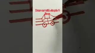 #easy car #drawing  with lines#subscribe #shorts #easy art with #Nidhi