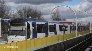 RET (RandstadRail) metro's Capelsebrug Rotterdam Lijn A met Typhoon/Toeter