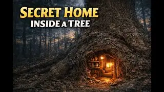 Building a Luxurious Modern Shelter Hidden Inside an Ancient Tree Log