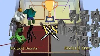 Mutant Beasts vs Skeletal Army | Minecraft 1.12.2