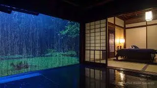 Light Rain and Piano Music for Night Study and Sleep Support | deep sleep aid