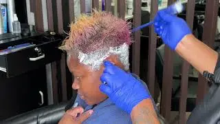 This happened when I put relaxer on bleached hair.