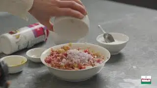 Hamburgertjes van rundergehakt en kikkererwten