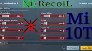 Bgmi 2.0  Mi 10t Pubg test | mi 10t sensitivity scope | no recoil setting in PUBG
